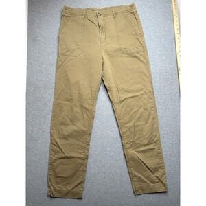Xirena Pants Womens Large Tan Elastic Waist Patch Pocket Tapered‎ Chino Casual